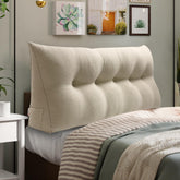 Triangular Headboard Pillow 85% Linen 15% Cotton Blend——Natural
